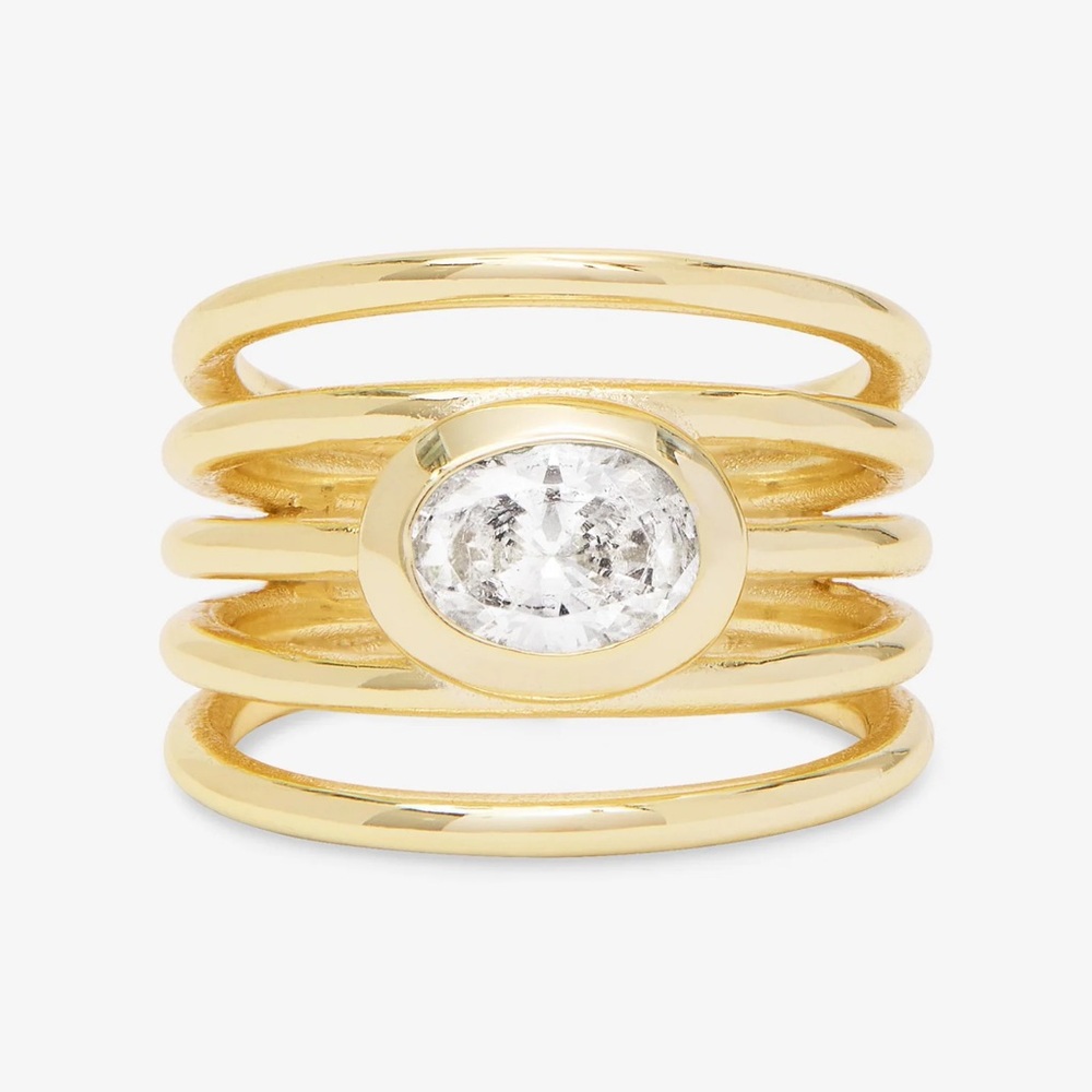 Elegant Rings Silver, Gold, Diamondettes, Simulated Opal